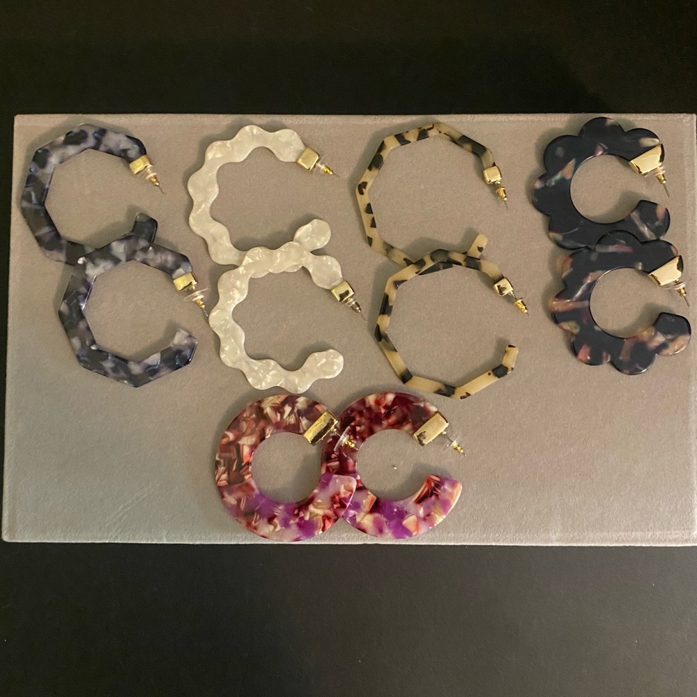 BaubleBar Multicolor Hoop Earrings Set